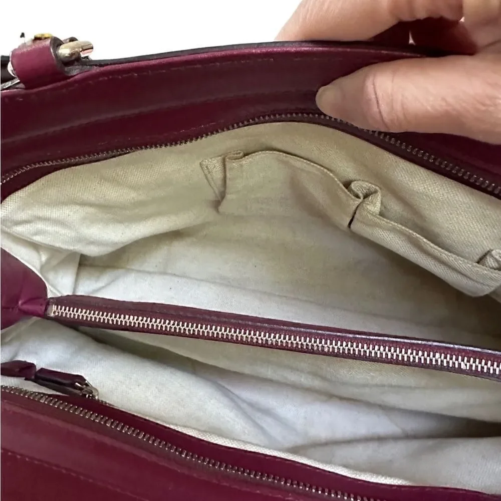 Gucci Mayfair burgundy leather Gg tote